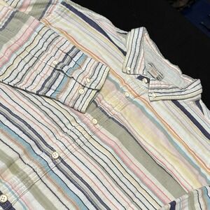Carbon 2 Cobalt‎ Mens Multicolor Striped Button Front L/S Shirt Size XXL